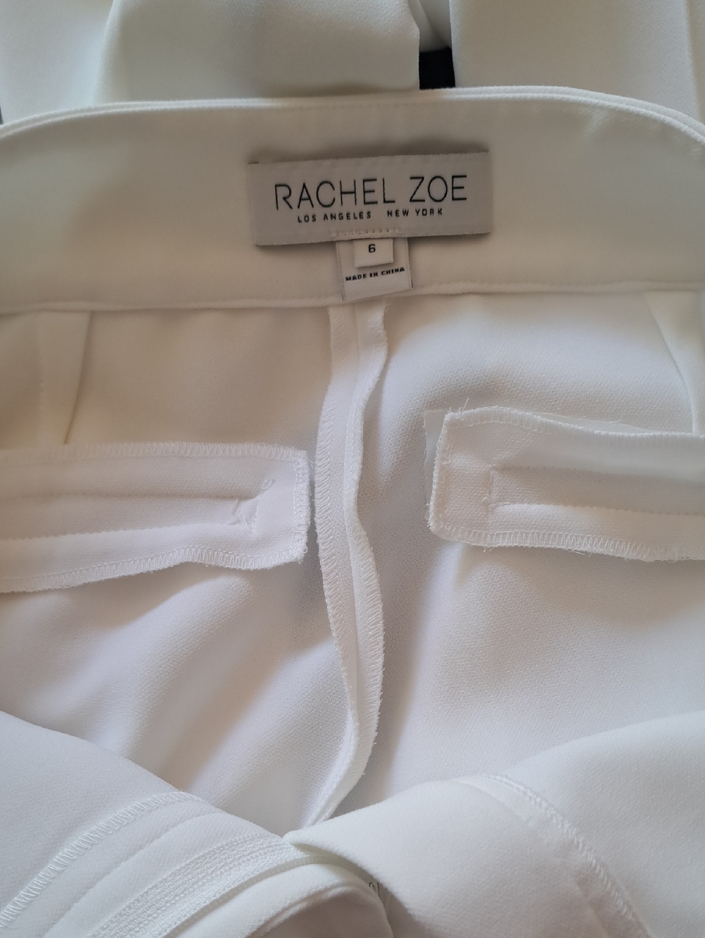 Rachel Zoe White Tuxedo Pants with Black Piping - Picture 13 of 14